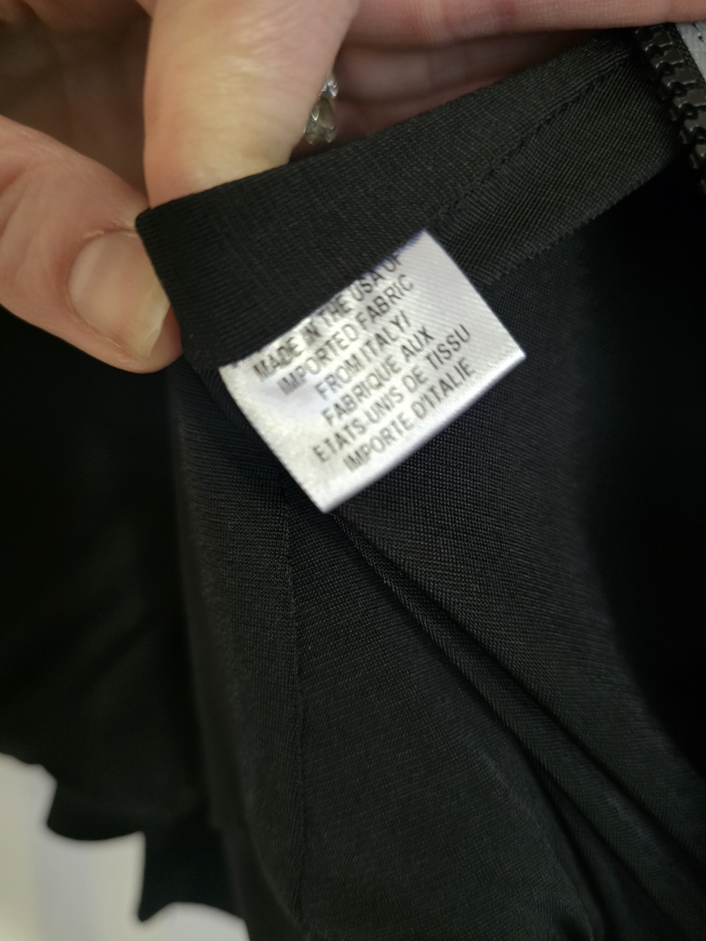 Milly Of New York Black Zip-Front Tailored Designer Jacket - Picture 10 of 13